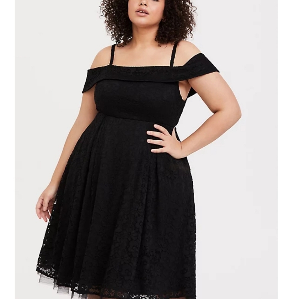 Torrid | Black Lace Skater Dress
